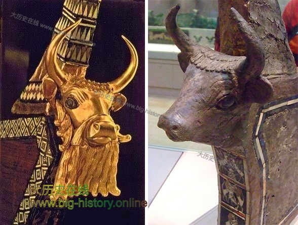 陵墓出土的“公牛头琴”