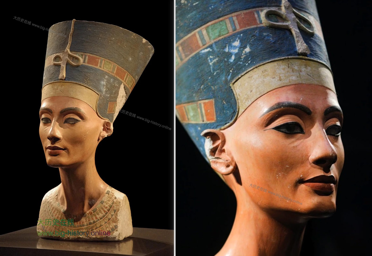 娜芙蒂蒂，埃赫那吞的王后，也是埃及史上最著名的王后之一