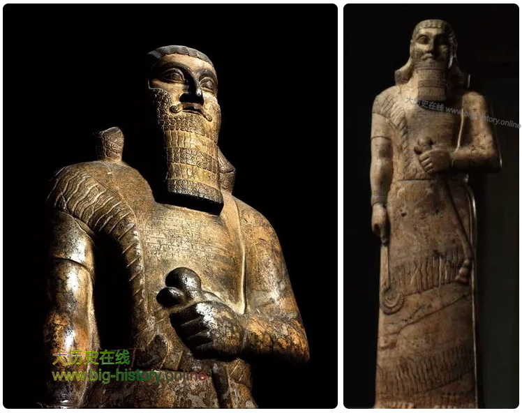 亚述那西尔帕二世雕像，他似乎在提醒伊什塔尔女神，让她对国王虔诚