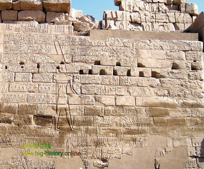 浮雕显示法老舍顺克一世在公元前 925 年对以色列和犹太王国的军事行动