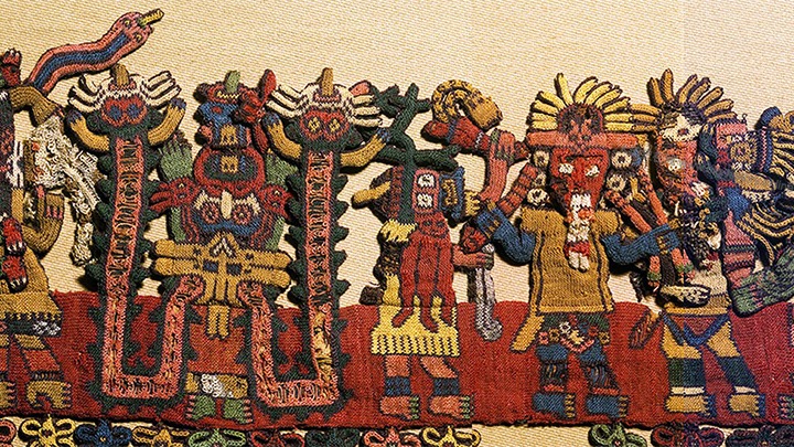 帕拉卡斯纺织品解析：古代秘鲁的木乃伊包裹与刺绣艺术