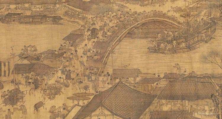 《清明上河图》：张择端、虹桥细节与北宋汴京生活